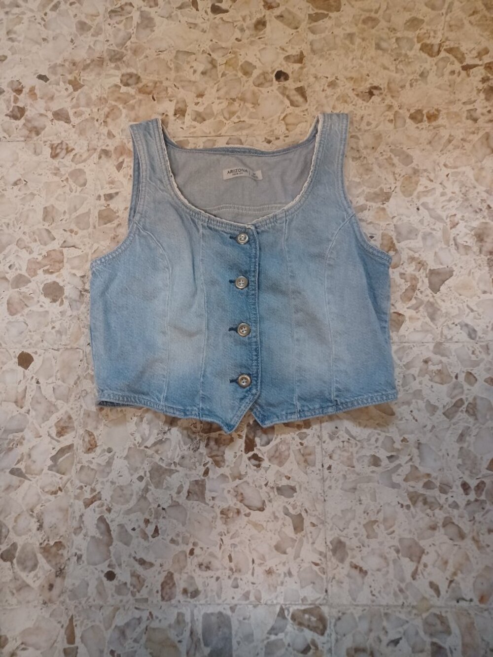 Arizona Jeans Co. Junior Women's Denim Vest M Blue